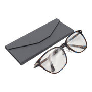 Grey Solid Color Glasses Case - Vegan Leather Magic Folding Hardcase